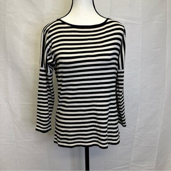 Max Mara Weekend Striped Silk Blend Knit Top - Size Medium - Picture 2 of 12